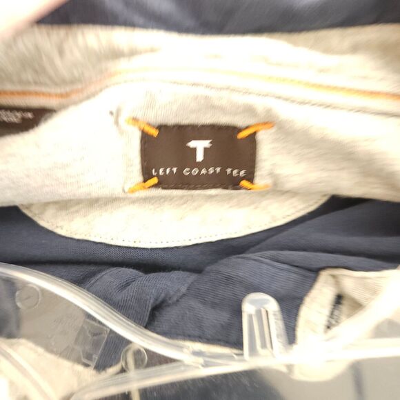 Left Coast Tee Mens XL Greyish Blue Long Sleeve Cotton Polo Shirt Peru - Picture 4 of 7